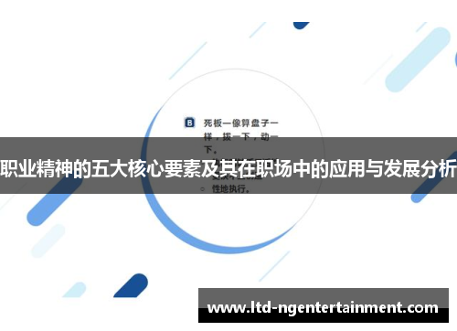 职业精神的五大核心要素及其在职场中的应用与发展分析 职业精神的五大核心要素及其在职场中的应用与发展分析